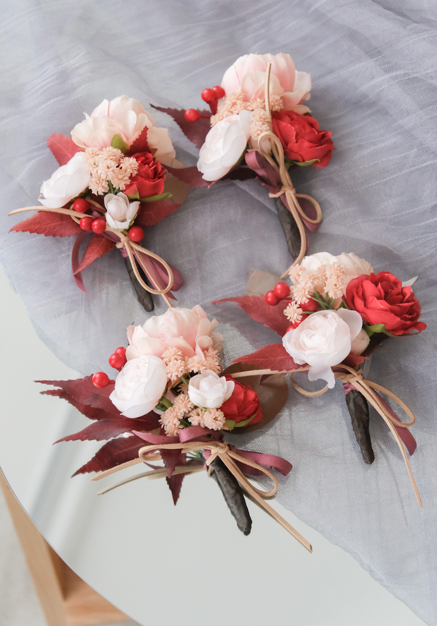Boutonnieres & Wrist Corsages (Silk flower)