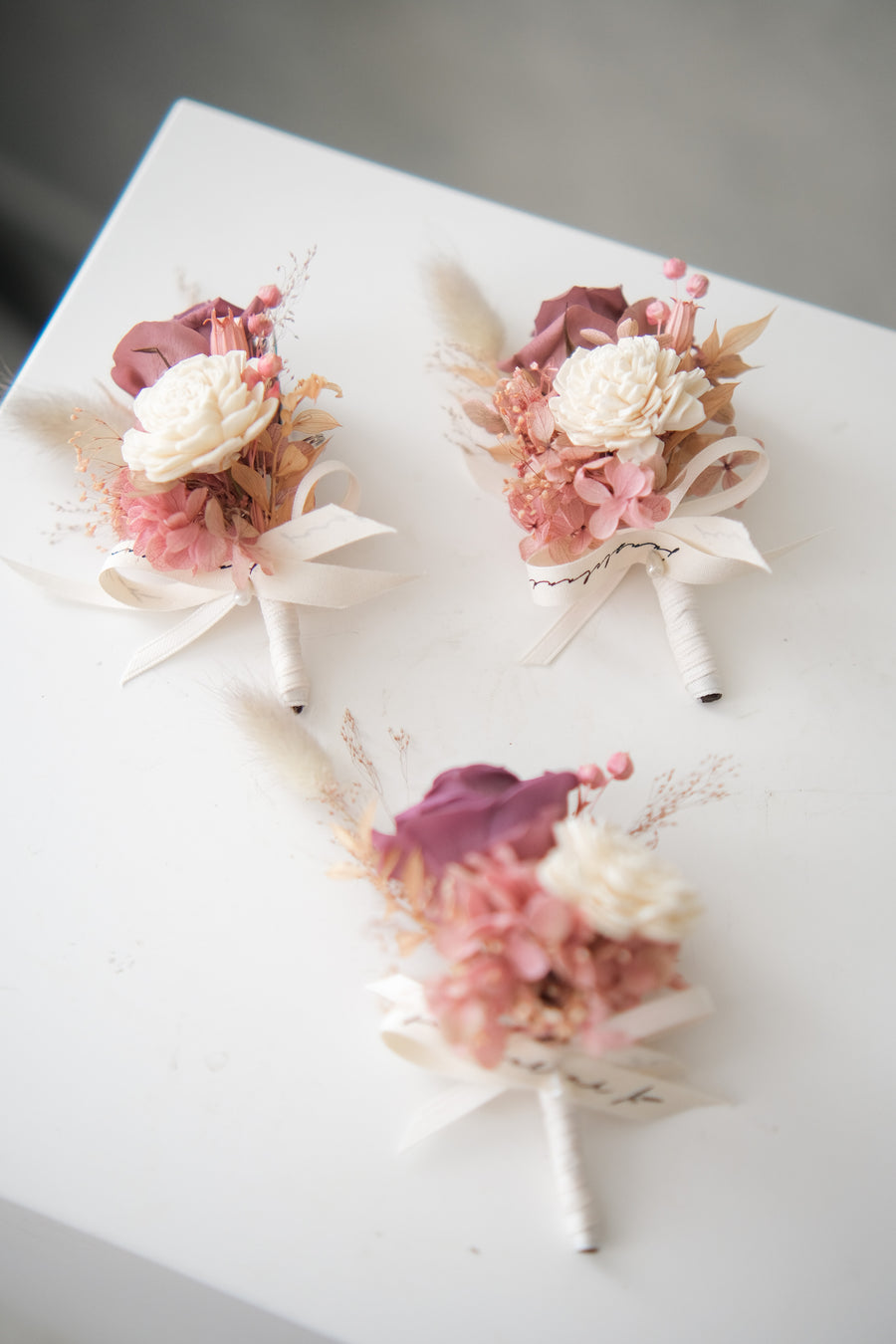 Boutonnieres & Wrist Corsages (Preserved flower)