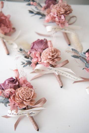 Boutonnieres & Wrist Corsages (Preserved flower)