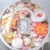 Preserved Flower Box wth Diptyque candle