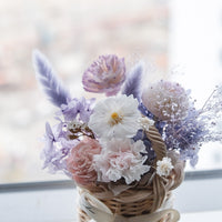 Preserved flower basket